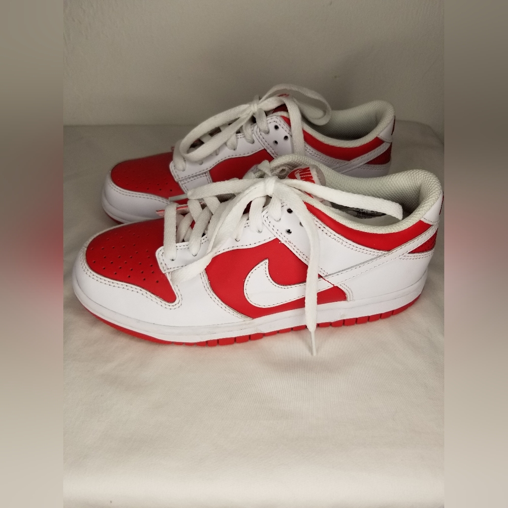 Youth Red/White Nike Dunks